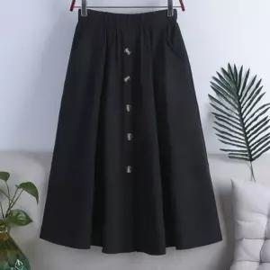검정 모직 플레어스커트 빅사이즈 베이지면치마