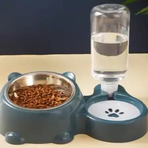 고양이 밥그릇 스테인리스 15도 반려동물 강아지 밥그릇 분리형 식기 물그릇 급식기 급수기 물병 물통 자동