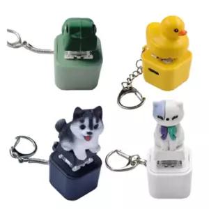 딸깍이 키캡장난감 키홀더 노크 키링 개구리 오리 돼지 댕댕이 동물소리
