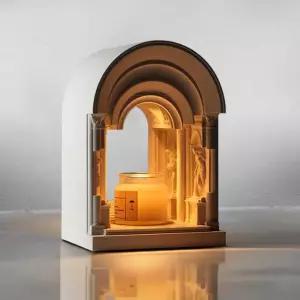 신전 캔들워머 석고 유니크 향초램프 램프 워머 조명 단일