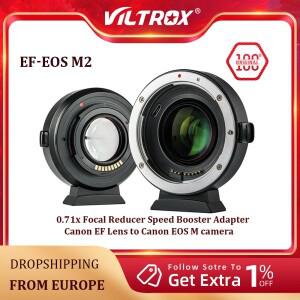 Viltrox EF-M 렌즈 어댑터 캐논 M 카메라 M200 용 0.71x 초점 감속기 속도 부스터