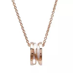 [중고명품] 화이트  로즈골드 18K 세라믹 비제로원 여성 목걸이 356117