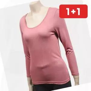 8부 모달 여성 상의 내의 성인내복 여성겨울내의 여자내복 내복상의 (1+1)