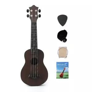 소프라노 우쿨렐레 세트 다크브라운 초보자 입문용 우쿨랠라 우크랠라 소형우쿠렐라