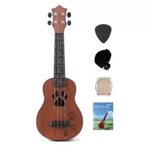 초보자 소프라노 우쿨렐레 세트 시원한 딥브라운 미니우쿨렐라 소형우쿨렐레 우크랠라