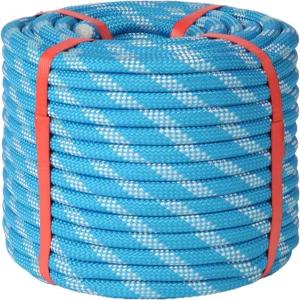 더블 브레이드 식목업자 로프 트리 클라이밍 헤비 듀티 나무용 그네 야외 요트 (1/2인치 x 100피트)