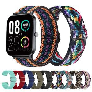 QCY GTS 용 탄성 나일론 루프 스트랩 GTC 팔찌 액세서리 스마트 시계 밴드 교체 손목 Correa 워치