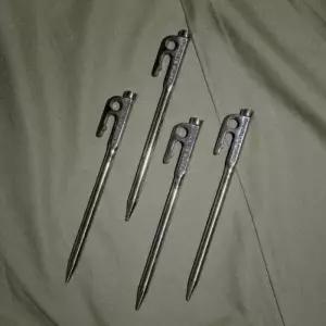 브루클린웍스 캠핑팩 4p 스테인리스 스틸 20cm 텐트 고정