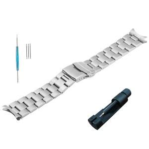 20mm 커브드 엔드 스테인리스 스틸 시계 밴드 교체용 시티즌 BN0150-28E BN0150-10E BN0151-17L BN0151-09L 스트랩 금속 팔찌