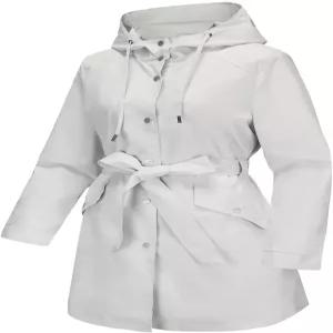 여성 경량 아노락 유틸리티 재킷 버튼 다운 봄 방수 코트 가을 캐주얼 후드티