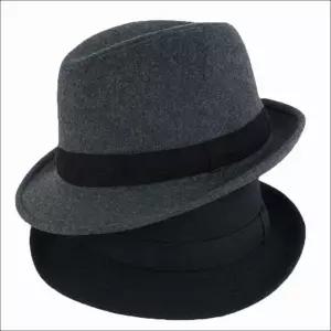 펠트소재 중절모 페도라 겨울 중년남성 신사모 2색