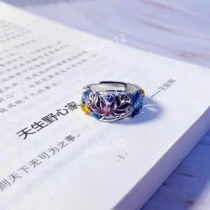 칠보반지 은가락지 물고기 연꽃 오픈링 복고풍