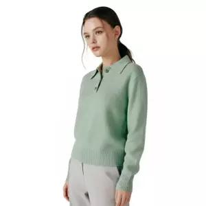 지오다노 353918 여 7GG 메리노울 폴로 스웨터