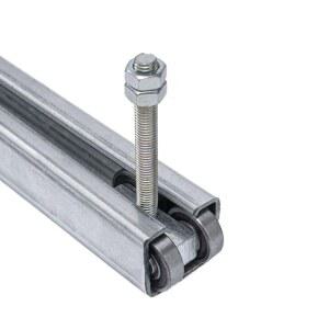 바이디움 c형강로라 바퀴 통과 트랙 레일 레일용 슬라이딩도어 C50 바퀴 구멍 비닐하우스 자재