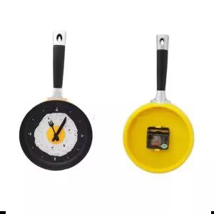 인테리어소품 계란 후라이팬 시계 옐로우