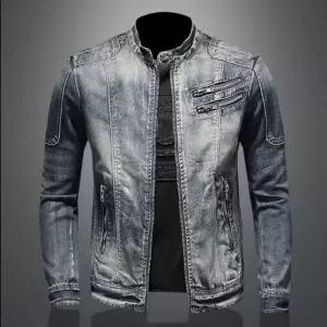 라이딩 자켓 바이크 오토바이 카우보이 데님 빈티지 바람막이 레트로 남성