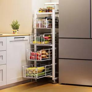 틈새 트롤리 주방 서랍형 슬림 이동식 수납 좁은틈 롤링 카트 정리선반