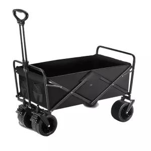 캠핑 웨건 전동 카트 쇼핑 트롤리 대형 광폭 접이식 캐리어 운반 수레 오토매틱