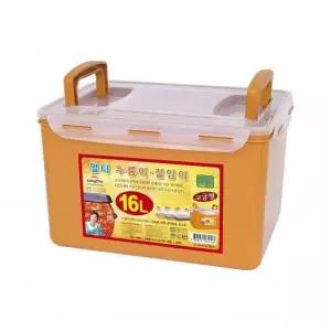 [콩심팥심]황토 소재 밀폐 도시락 보관용기 찬합 식품용기 밀폐찬통 16L