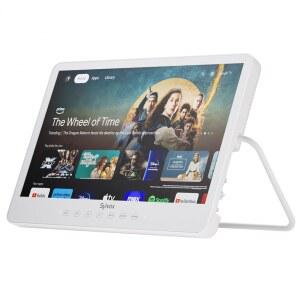 SYLVOX 15.6인치 휴대용 스마트 TV 12볼트 텔레비전, 10000mAH 배터리 구동 IP66 방수 듀얼 스피커 무선 WiFi 300니트 소형 야외 TV, RV 캠핑 풀