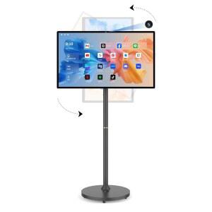 BFSign 32인치 휴대용 TV 온 휠, 8G +128G, 8코어 퀄컴 CPU 롤링 TV, 4K 카메라, 1080p 내장 배터리(4-6시간), 안드로이드 13 OS, 풀 스위블