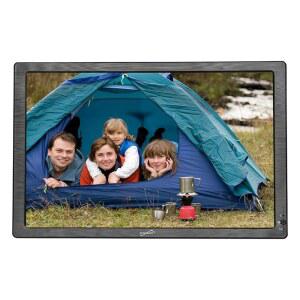 초음속 SC-2812 12인치 휴대용 LED TV, 디지털 TV 튜너, FM 라디오, HDMI 및 USB 입력 - 1280x800 해상도, 충전식 배터리, AV 잭, 리모컨, AC