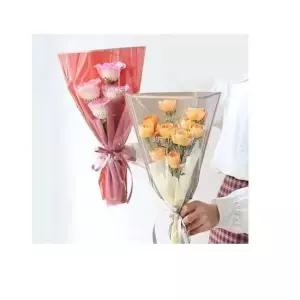 더블 꽃다발 포장지 50장 (대-화이트)