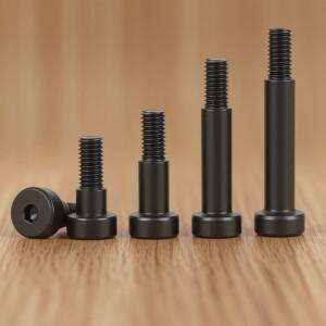M2 M10 블랙 304 스테인리스 스틸 육각 소켓 캡 헤드 롤러 베어링 숄더 스크류 앨런 볼트