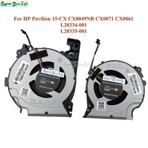 노트북 CPU GPU 냉각 선풍기 HP 호환 파빌리온 15-CX CX0049NR CX0071 L20334 L20335-001 TPN-C133 컴퓨터