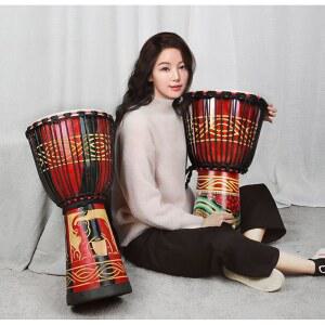 젬베 12인치 아프리카 드럼 기타 연주 13인치 염소가죽 잼배 타악기 원주민 젬배 10