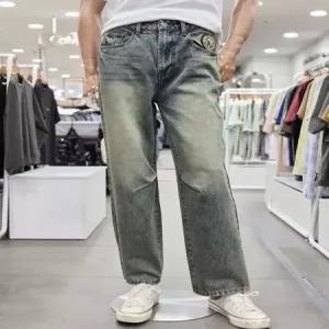 남녀공용 도밍고 워싱 와이드 데님팬츠(JQ3DPU531)DG