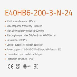 오토닉스 E40HB6 로터리 엔코더 30 35 40 45(P/R)3T24/3N24/3V24/6L5/3T5/3V5/ 3N5/4L5/2N5