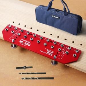 알루미늄 합금 선반 핀 지그 세트 드릴 가이드 캐비닛 설치 도구 보관 가방  11 홀