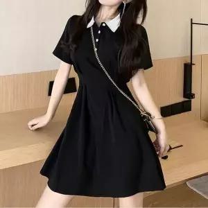 [하프클럽/셀러허브_여성트랜드패션]원피스 A라인 블랙 단정한 허리핀턱 앤