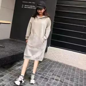 [하프클럽/셀러허브_여성트랜드패션]원피스 겨울 기모 롱후드원피스 롱원