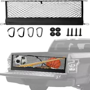 AROETL 트럭 침대 카고 네트 - 엔벨로프 스타일 정리함 고탄성 및 통합 보관 가방 쉐보레 포드 GMC 닷지 램