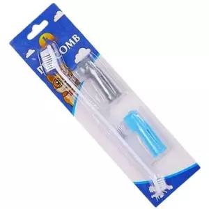 [셀러에이드]손가락 반려동물 칫솔 더블 강아지 칫솔 고양이 치아 관리 세트