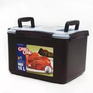 파인테라 김치냉장고용기 반찬통 쵸코 플라스틱 투핸디형 굿앤굿밀폐16L