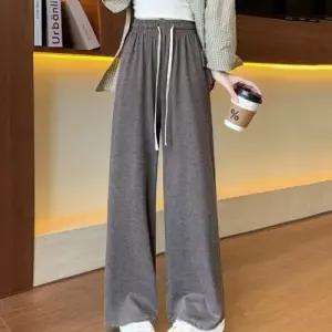 찰랑 여성 와이드 하이웨스트 밴딩 팬츠 WFLX6GS