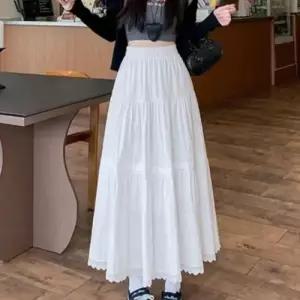 레이스 캉캉 밴딩 여른 롱스커트 스커트 WFLX6J8