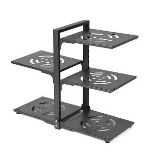 냄비 블랙 높이조절 프라이팬 선반양면5칸 하부장선반 주방선반