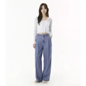 플라스틱아일랜드 원턱 텐셀 데님 팬츠 PR2DP567 909671