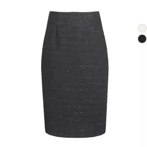 여성 루미나 봄가을 트위드 정장 H라인 미디 스커트