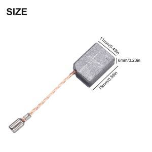Power Tool Repair Carbon Brushes Accessories 6 11 15mm Electric Components 20pcs Set 6x11x15mm Size