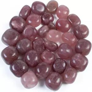 크로콘 1LB 딸기 석영 낙하 돌과 천연 크리스탈 2000+ 캐럿으로 레이키 힐링 광택 차크라 중재 선물 홈