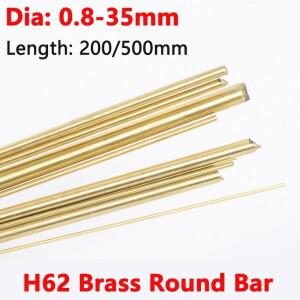 1pcs H62 황동 라운드 바 솔리드로드 직경 0.80.911.11.21.31.41.51.61.822.22.32.42.62.833.8-35mm 길이 2