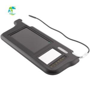 A09E-7Inch 검은 색 자동차 오른쪽 썬 바이저 후면보기 미러 스크린 LCD 모니터 2 채널 비디오 교체 액세서