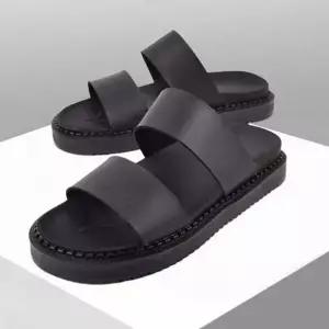 남성 투스트랩 여름 슬리퍼 사무실 쿠션 밴드