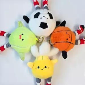 [골드스마일]스포츠 볼 인형키링 배드민턴 축구 농구 운동 공모양 가방고리