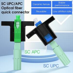 광섬유 퀵 커넥터 단일 모드 SCUPCSCAPC 가죽 케이블 콜드 스플 라이징 고속 도구